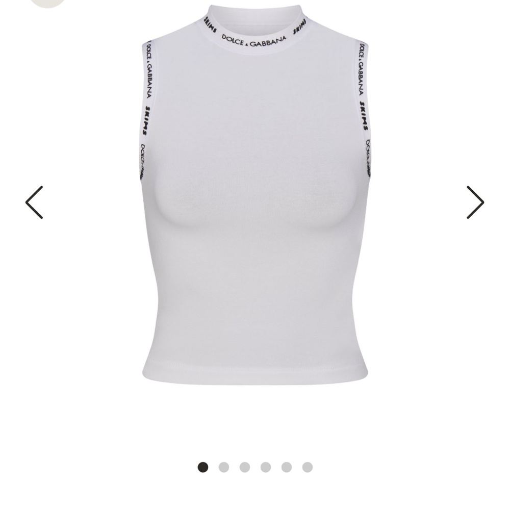 Dolce & Gabbana White Sleeveless Top